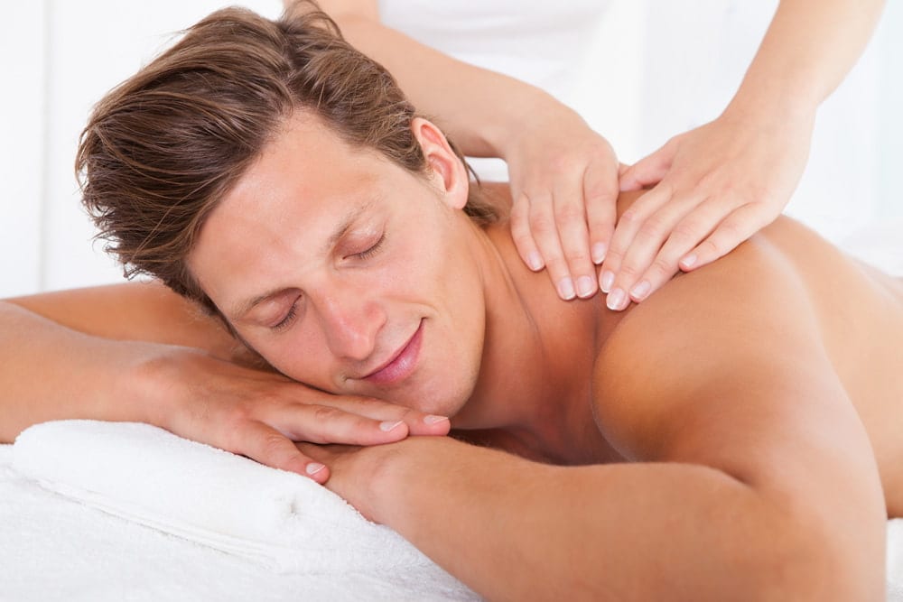 Deep tissue massage with stones